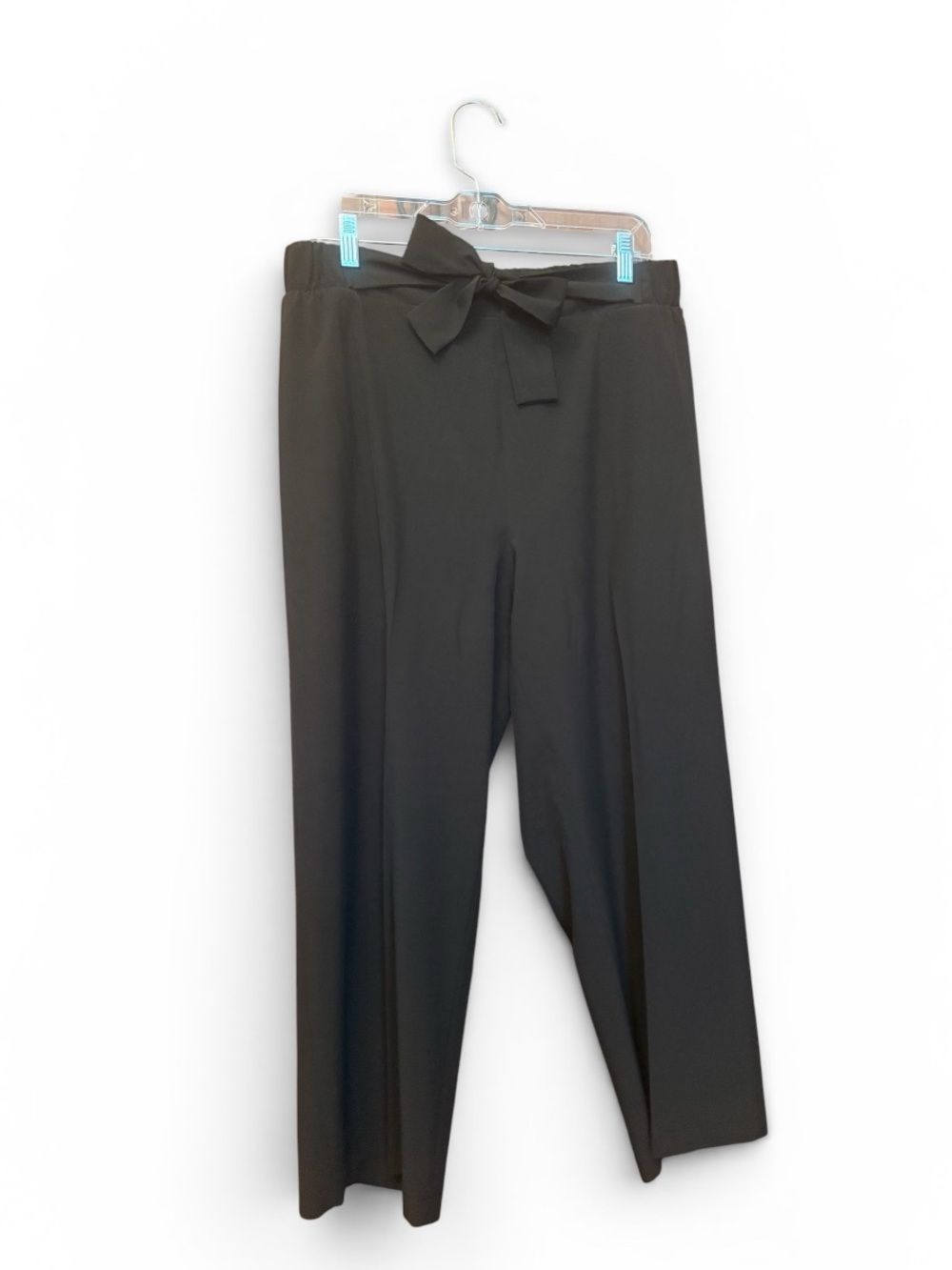 Ladies Black Tie-Waist Pants